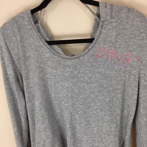 Victoria’s Secret Pink Lightweight  Oversized Gray Hooded Top Hoodie Size S